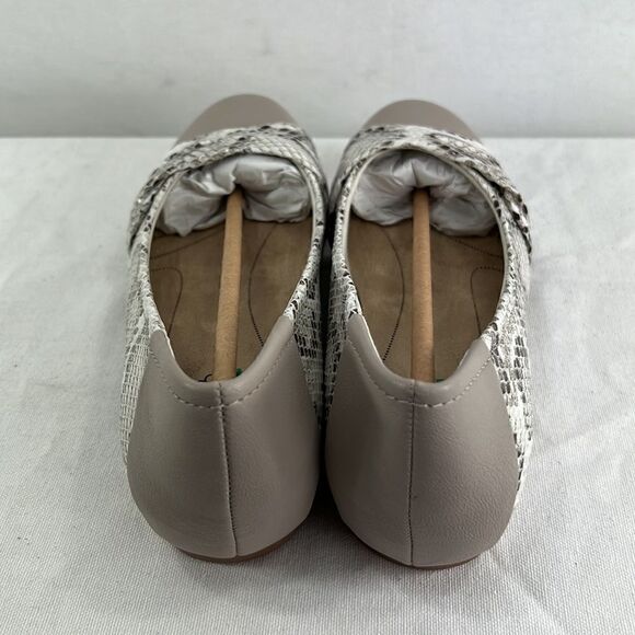 BareTraps Snakeskin-Embossed Mitsy Flats- Cream Multi- Size 8.5 M- NIB - Picture 3 of 8